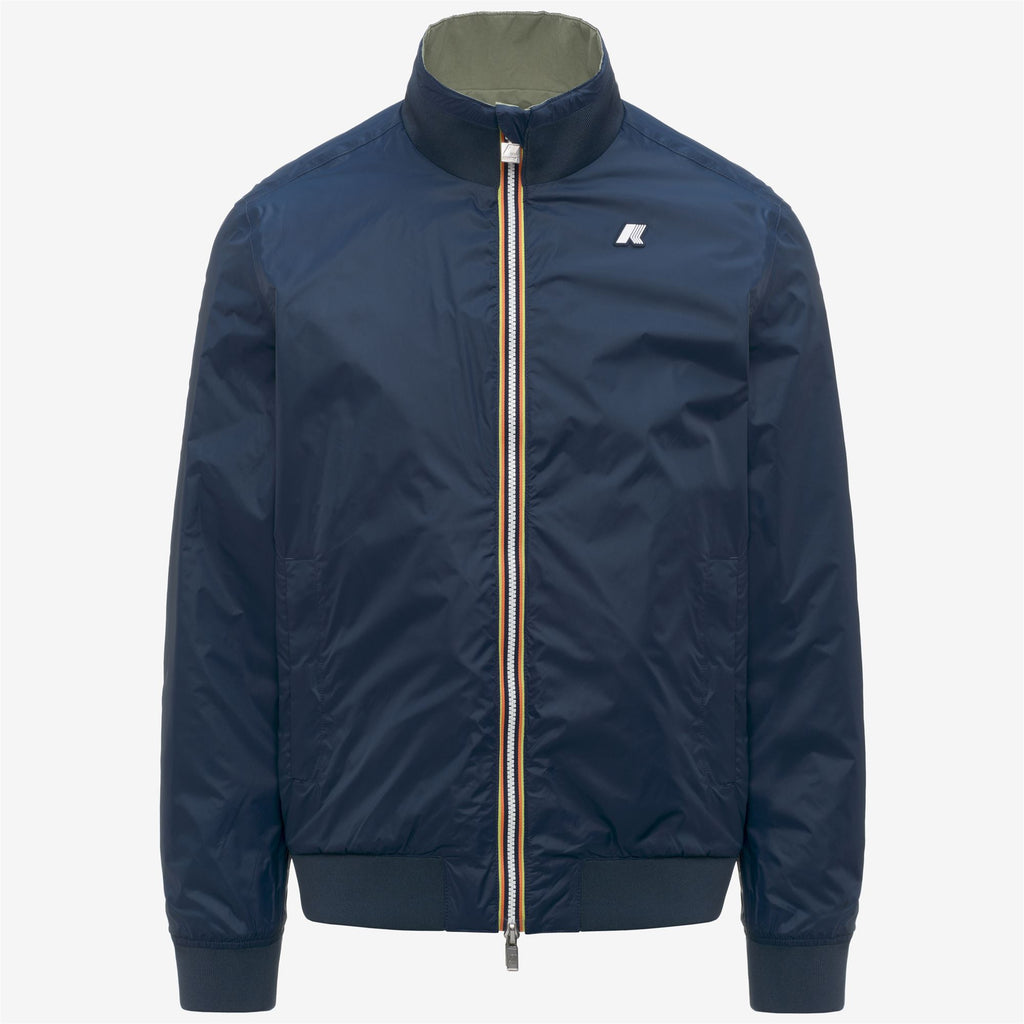 Jackets_Man_ARSENE COTTON DOUBLE_Short_Green Lichen - Blue Insignia - Commercial 2