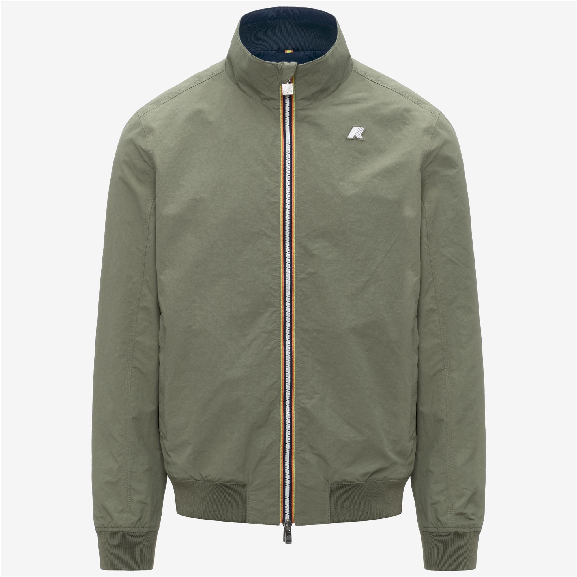 Jackets_Man_ARSENE COTTON DOUBLE_Short_Green Lichen - Blue Insignia - Commercial 1