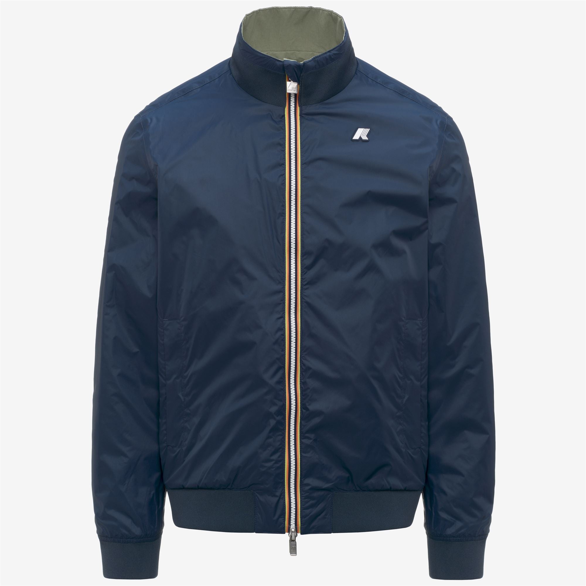 Jackets_Man_ARSENE COTTON DOUBLE_Short_Green Lichen - Blue Insignia - Commercial 2