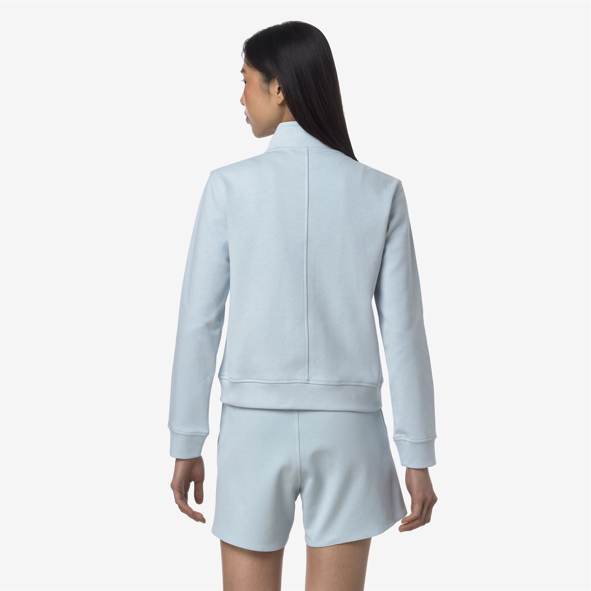 Fleece_WOMAN_CYRIELLE INTERLOCK_Jacket_Blue Baby - Commercial 6