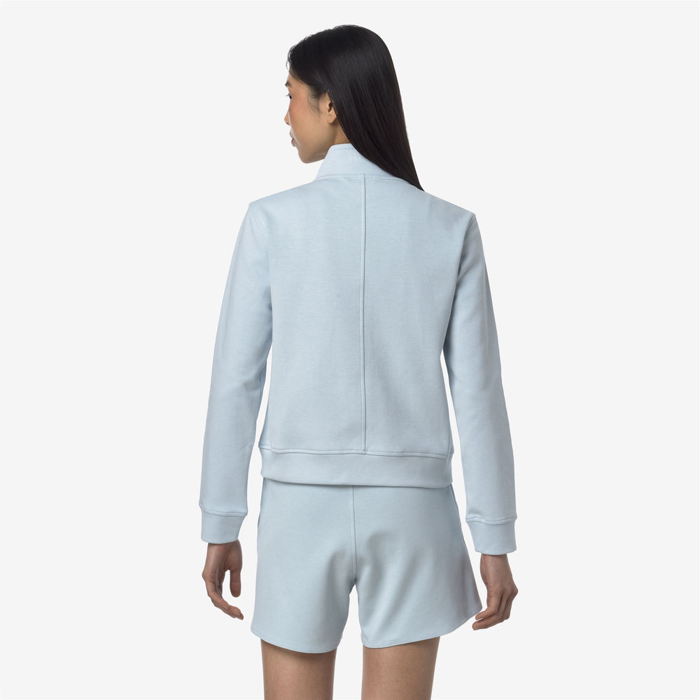 Baby Blue Women's Fleece Jacket for Athleisure and Leisure Activities 02