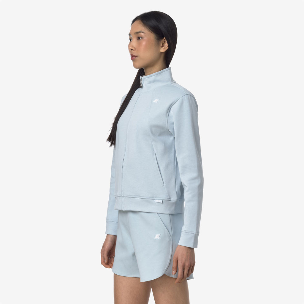 Fleece_WOMAN_CYRIELLE INTERLOCK_Jacket_Blue Baby - Commercial 5