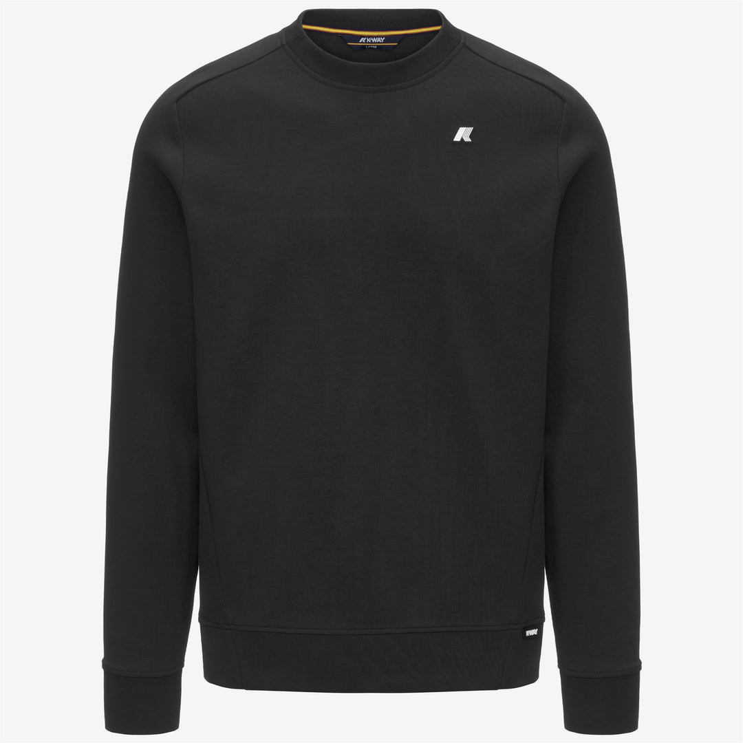 Black Men's Relaxed Fit Fleece Jumper with Zipper and Pockets 01