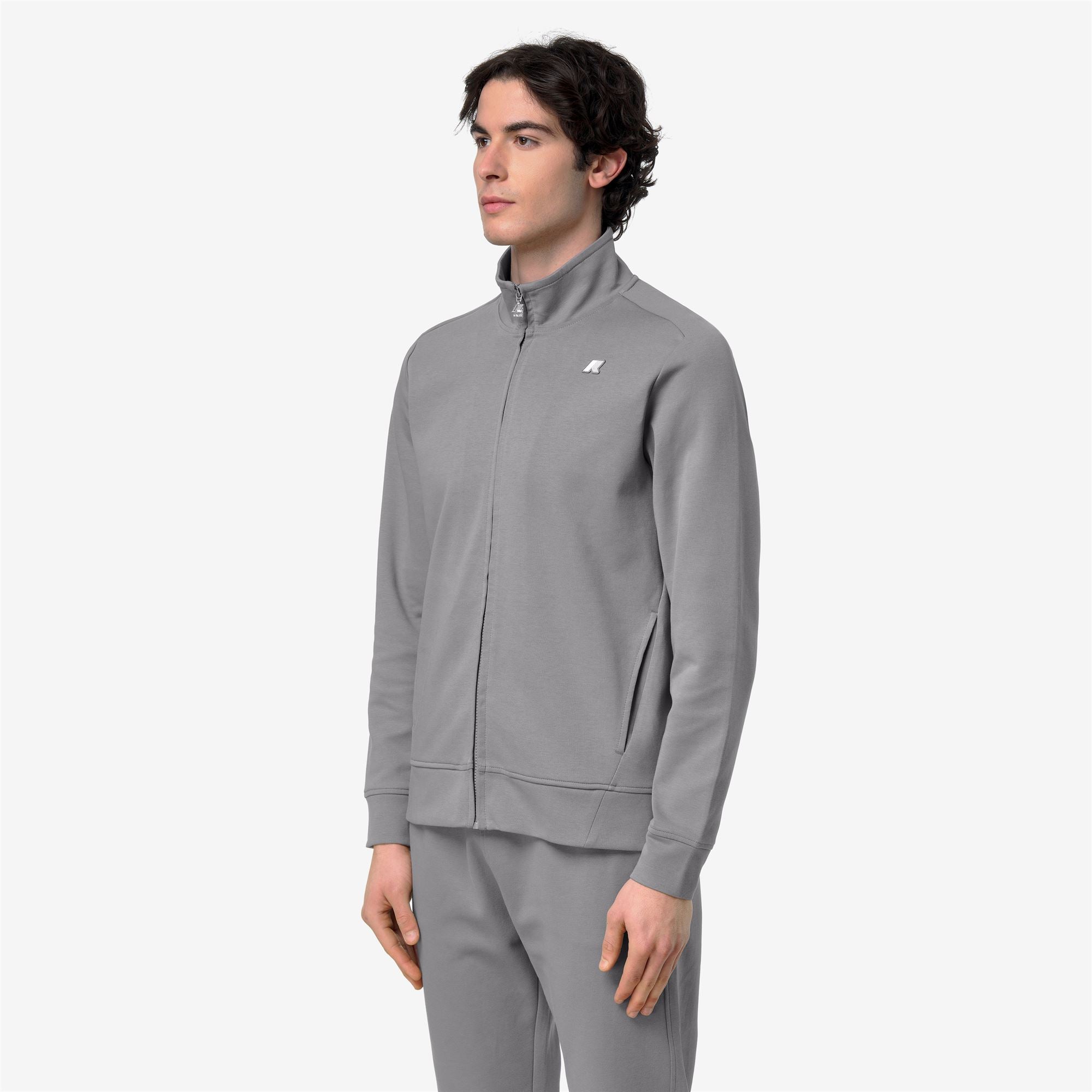 Fleece_Man_HAYCE INTERLOCK_Jacket_Grey Frost - Commercial 5