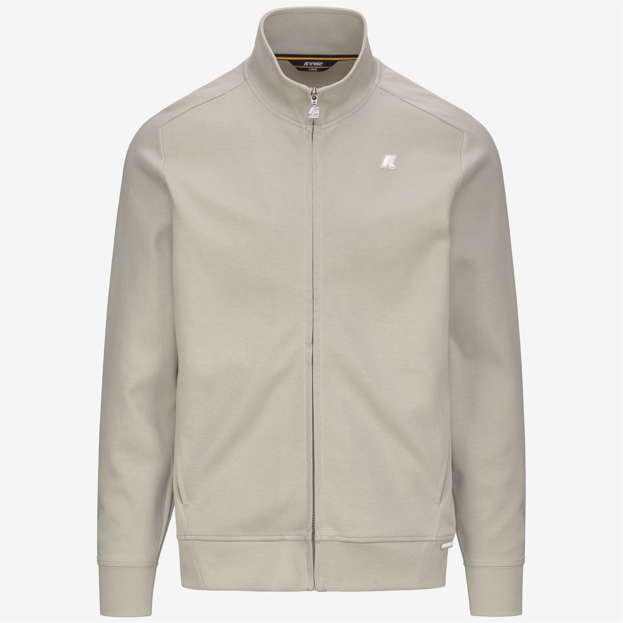 Fleece_MAN_HAYCE INTERLOCK_Jacket_BEIGE LT - Commercial 1