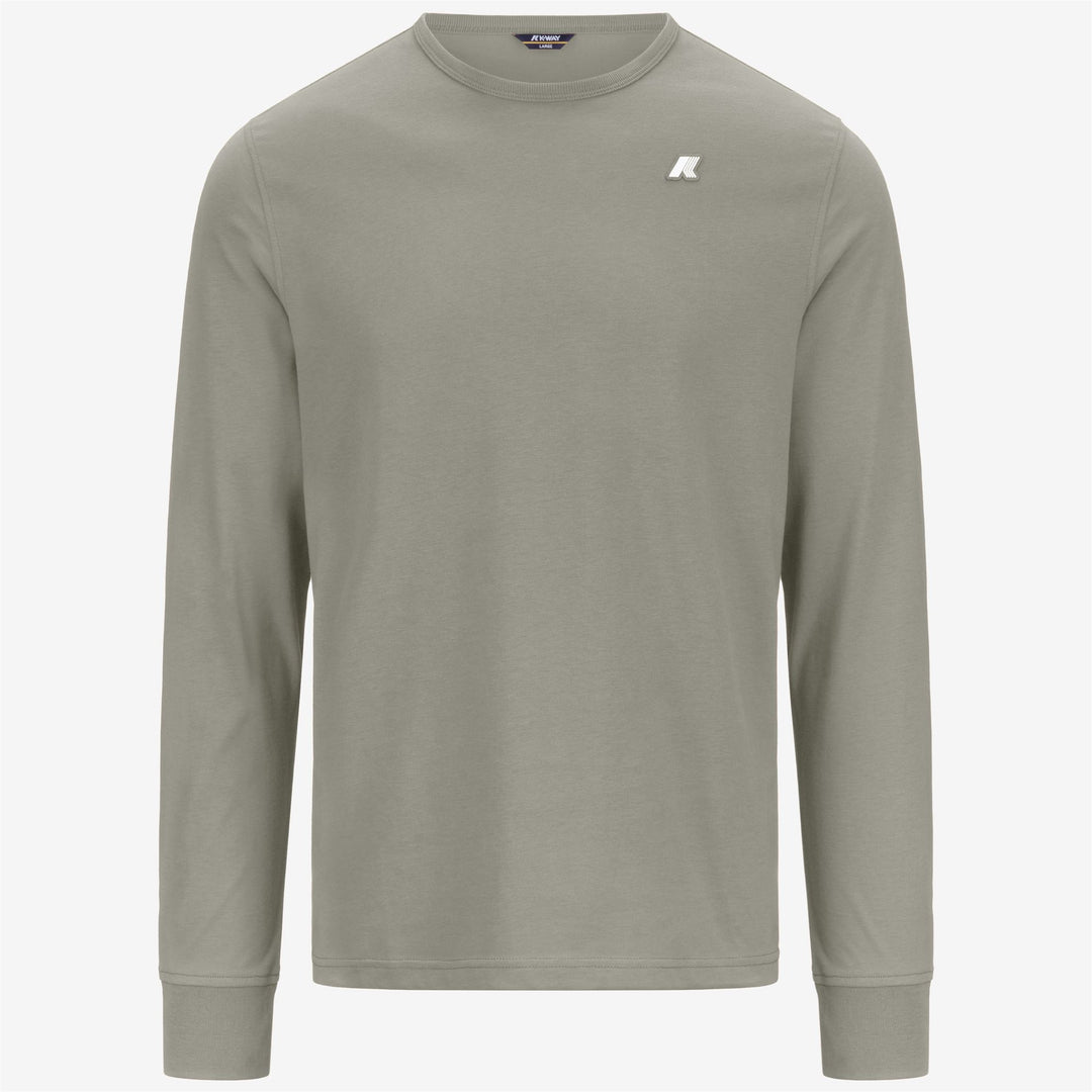 Camiseta de manga larga ajustada de algodón para hombre, color verde 01