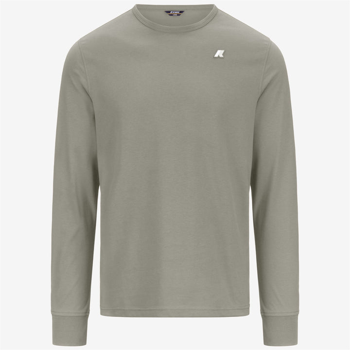 Camiseta de manga larga ajustada de algodón para hombre, color verde 1