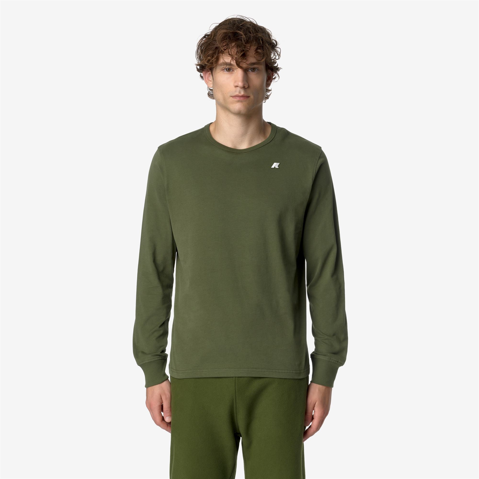T-Shirts & Top_MAN_ELMER JS PEACH_T-Shirt_Green Cypress - Commercial 4