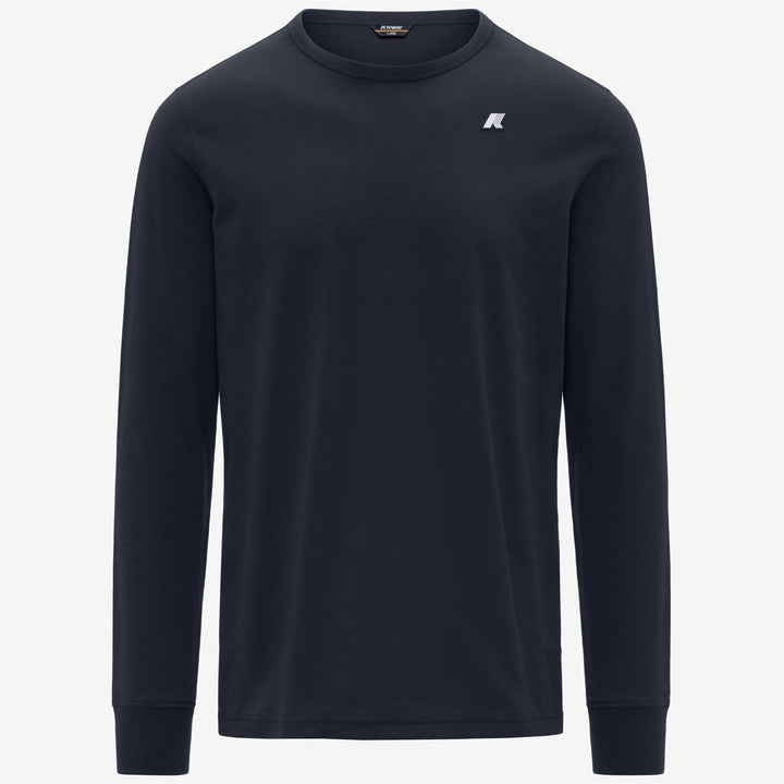 Blue Men's Slim Fit Long Sleeve Cotton T-Shirt for Warm Weather 1