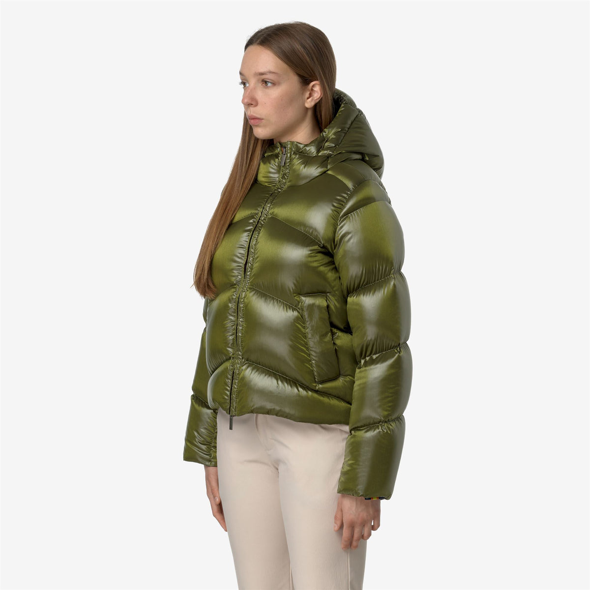 Jackets_WOMAN_NINEV CRYSTAL CHINTZ THERMO HEAVY_Short_GREEN MOSS CHINTZ - Commercial 5