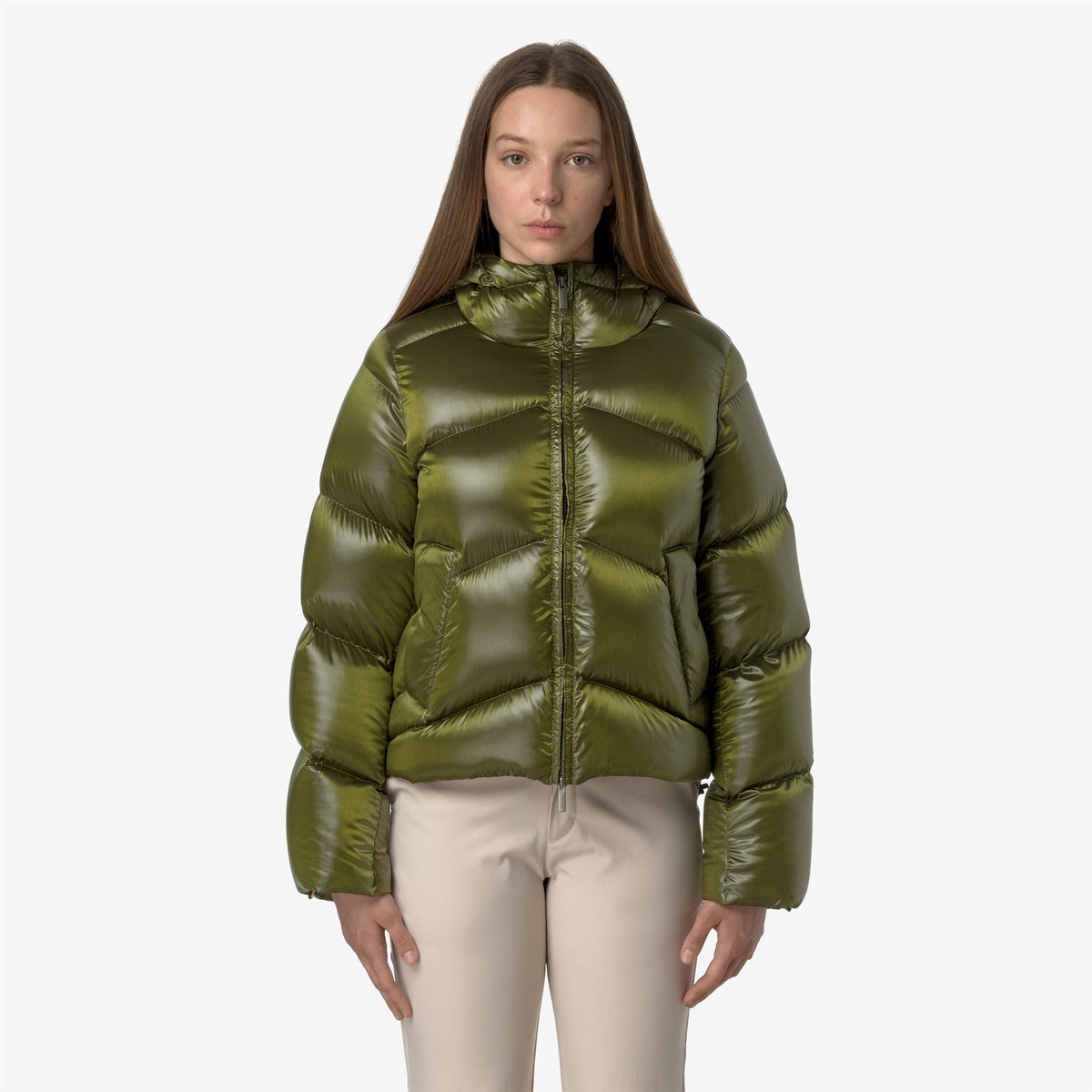 Jackets_WOMAN_NINEV CRYSTAL CHINTZ THERMO HEAVY_Short_GREEN MOSS CHINTZ - Commercial 4