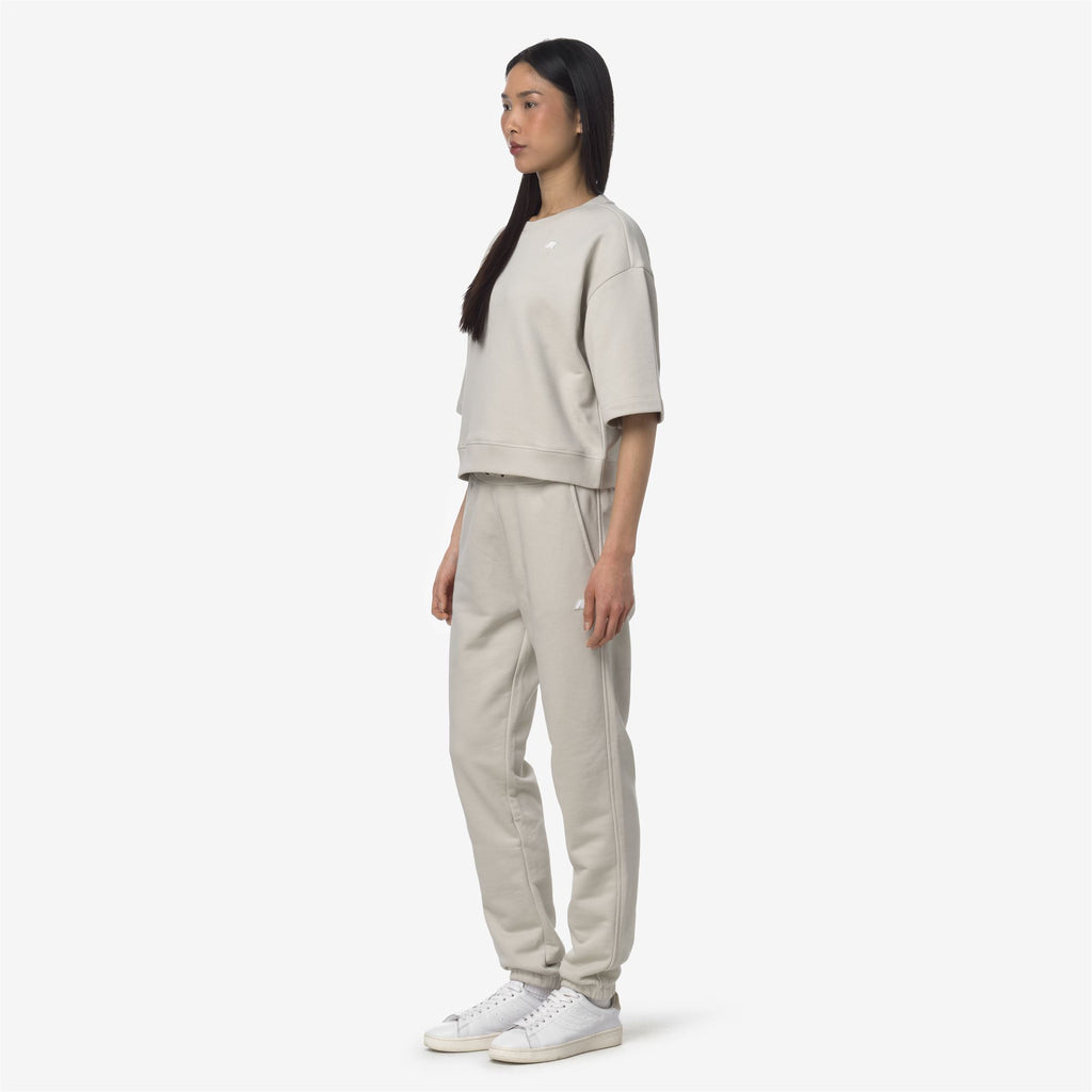 Pants_WOMAN_GINEVRETTE FRENCH TERRY_Sport Trousers_BEIGE LT - Commercial 5