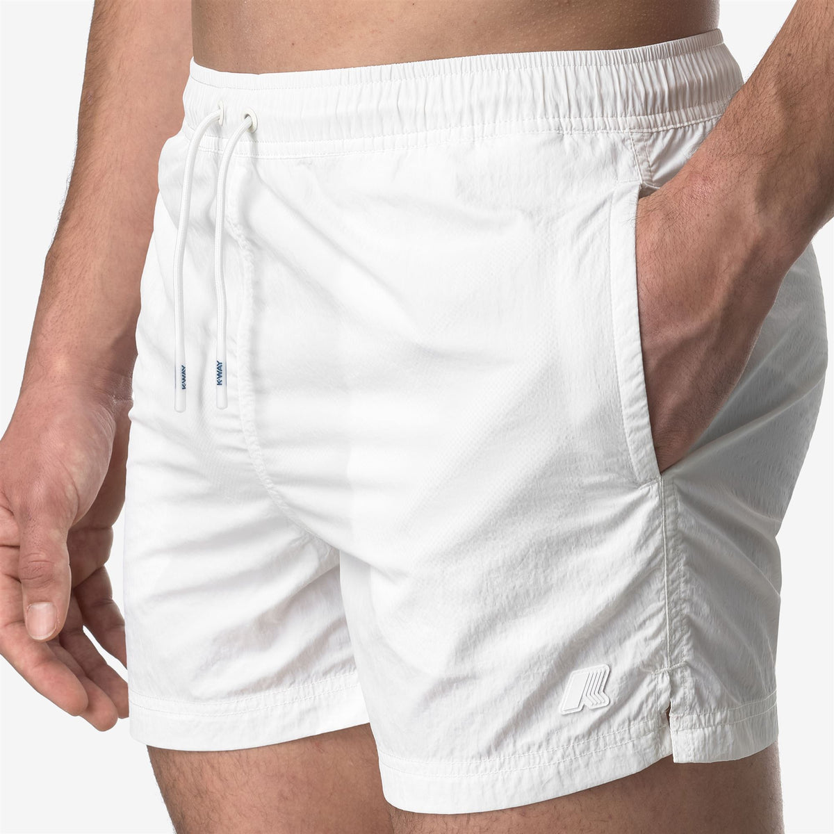 Bathing Suits_MAN_HAZEL BEACH_Swimming Trunks_White - Commercial 7
