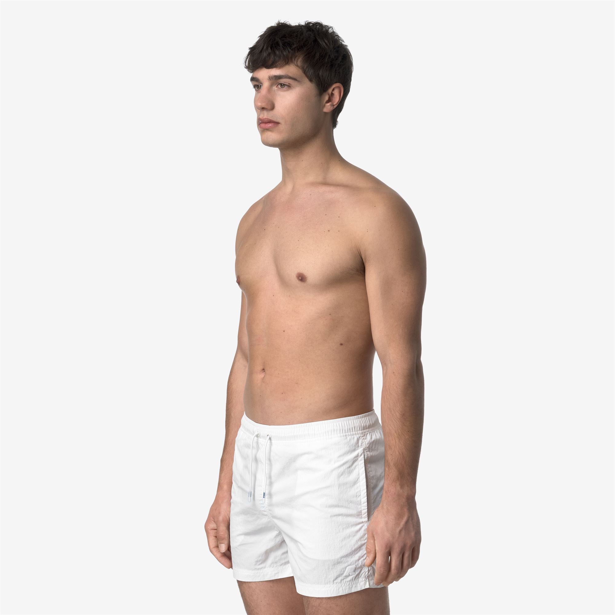 Bathing Suits_MAN_HAZEL BEACH_Swimming Trunks_White - Commercial 5