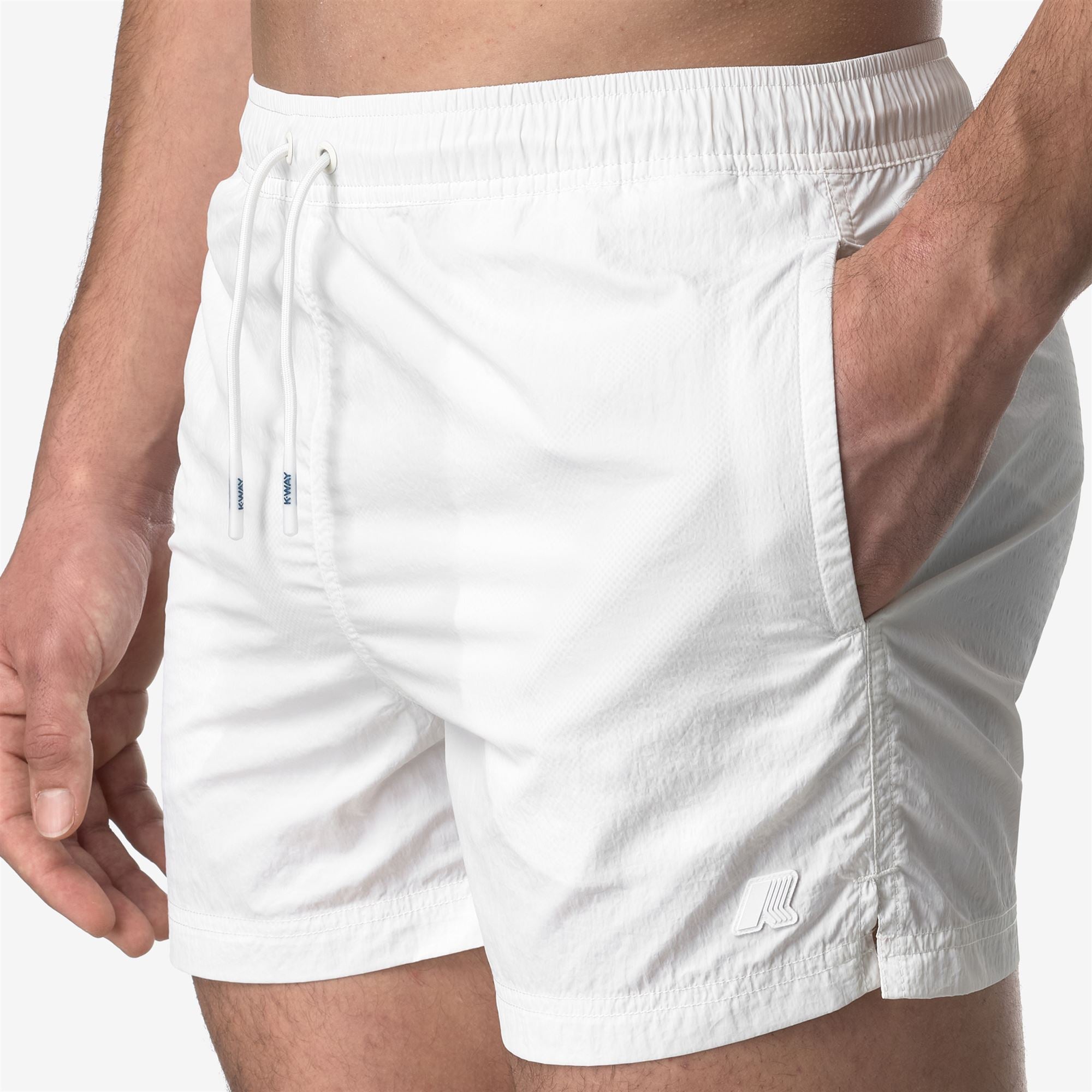 Bathing Suits_MAN_HAZEL BEACH_Swimming Trunks_White - Commercial 7
