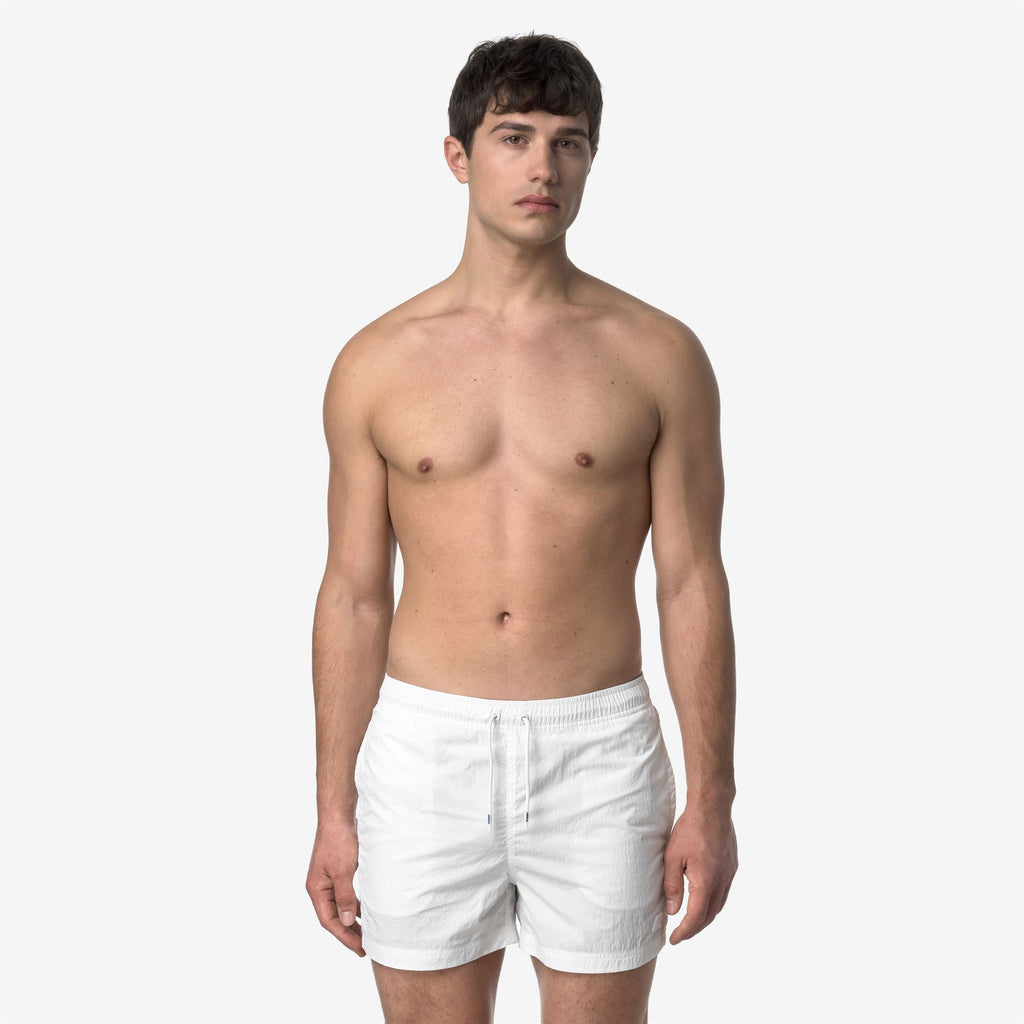 Bathing Suits_MAN_HAZEL BEACH_Swimming Trunks_White - Commercial 4