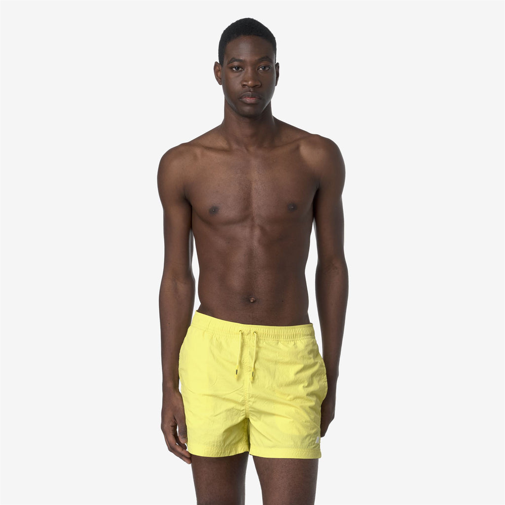 Bathing Suits_MAN_HAZEL BEACH_Swimming Trunks_Green Acacia - Commercial 4