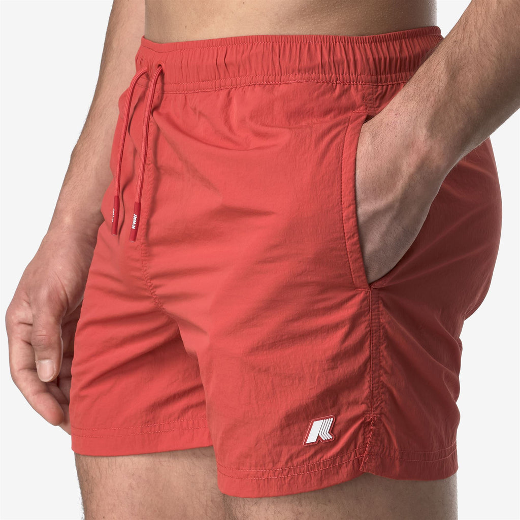 Bathing Suits_MAN_HAZEL BEACH_Swimming Trunks_Red Jasper - Commercial 7