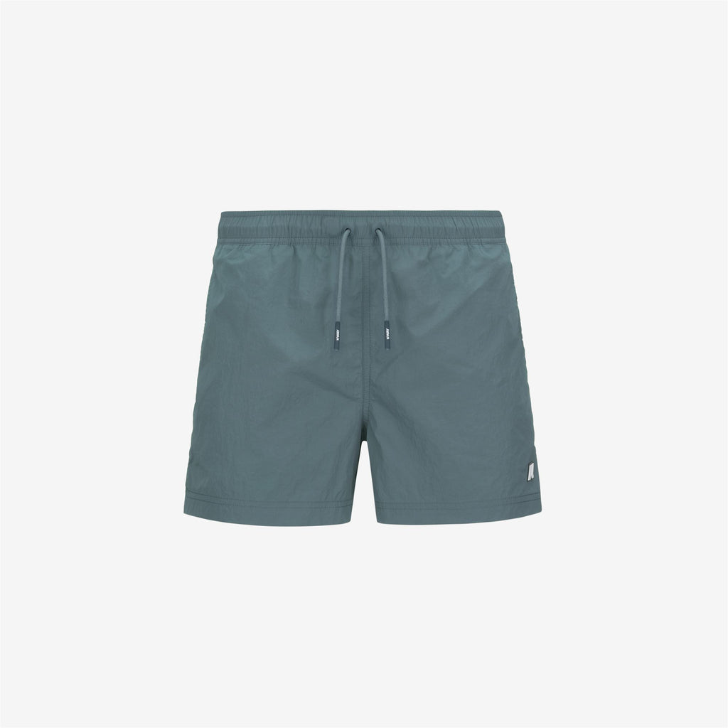 Bathing Suits_MAN_HAZEL BEACH_Swimming Trunks_Green Iron - Commercial 1