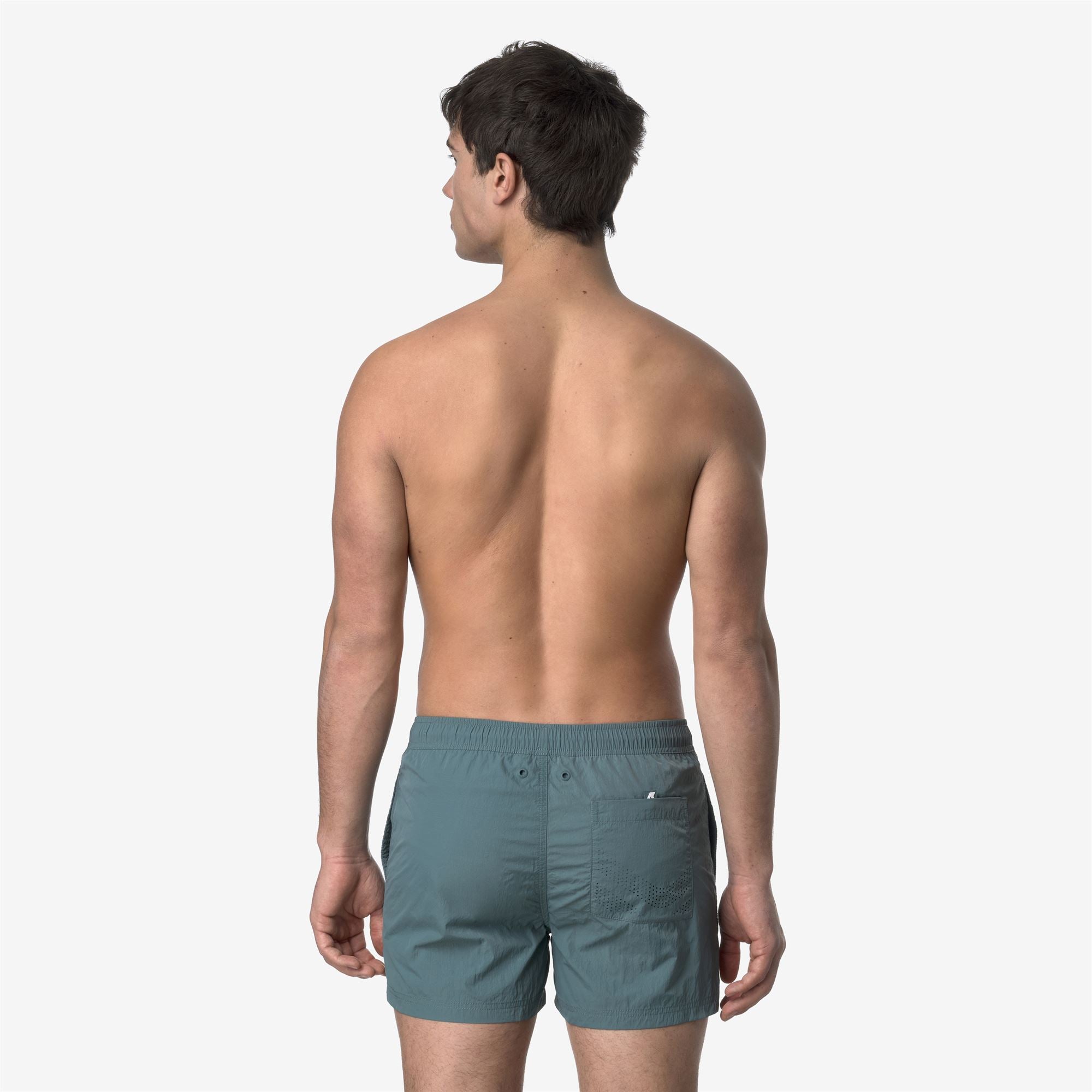 Bathing Suits_MAN_HAZEL BEACH_Swimming Trunks_Green Iron - Commercial 6