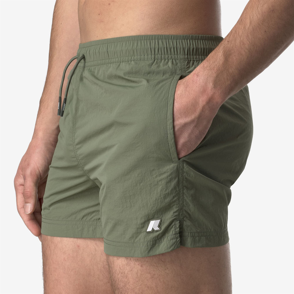 Bathing Suits_MAN_HAZEL BEACH_Swimming Trunks_Green Lichen - Commercial 7