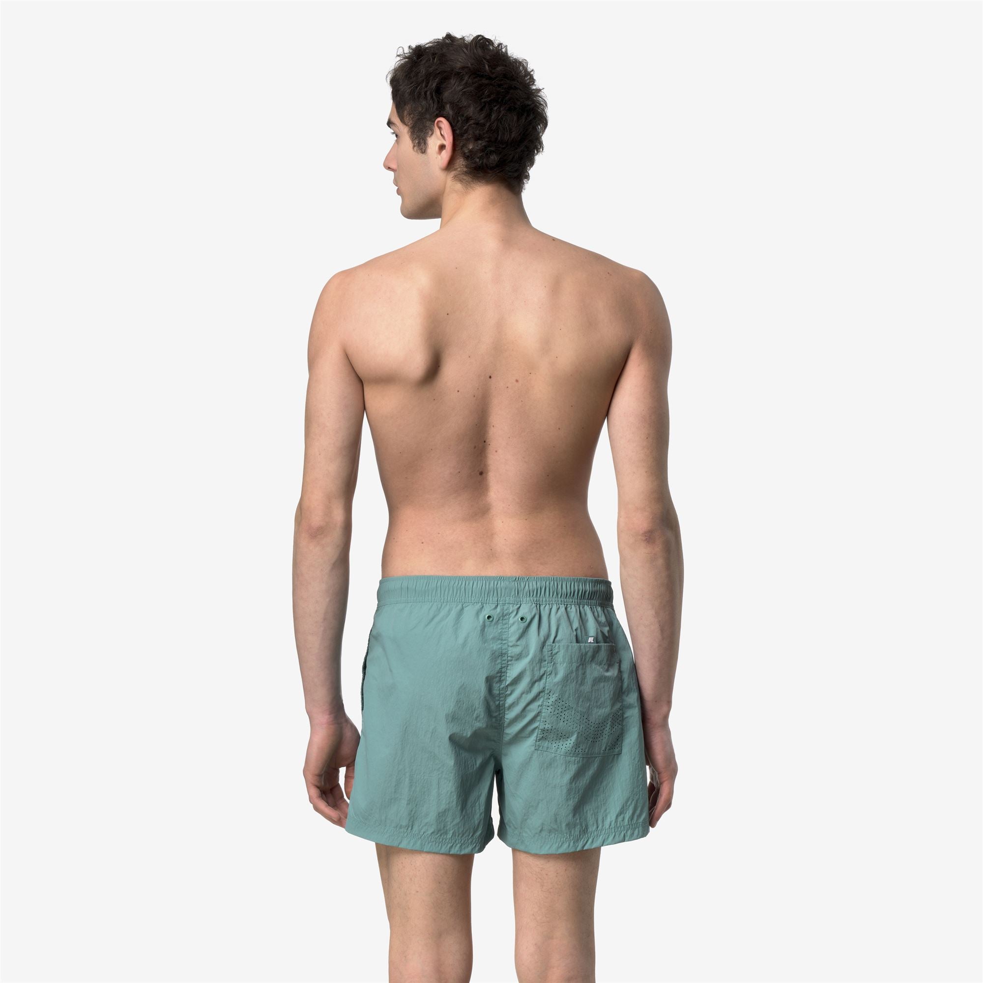 Bathing Suits_Man_HAZEL BEACH_Swimming Trunks_Green Mine - Commercial 6