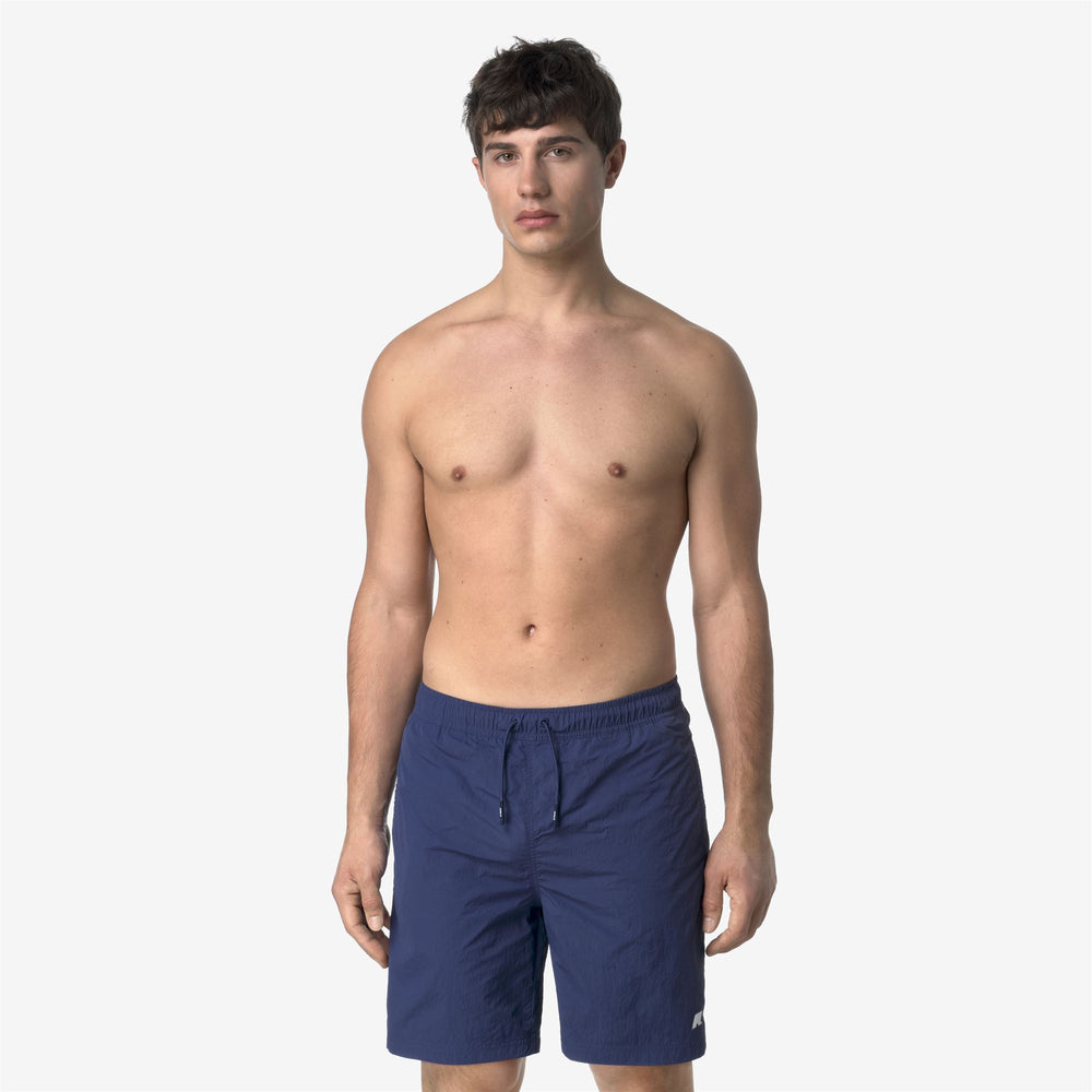 Cobalt Blue Men's Quick-Dry Swimming Trunks with Pockets 02