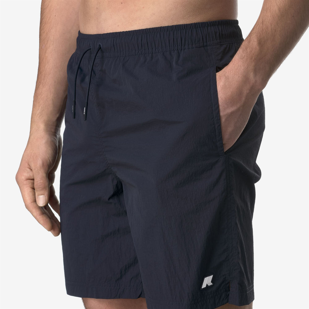 Costumi da Bagno Uomo Quick-Dry Blu con Tasche e Vita Elastico main