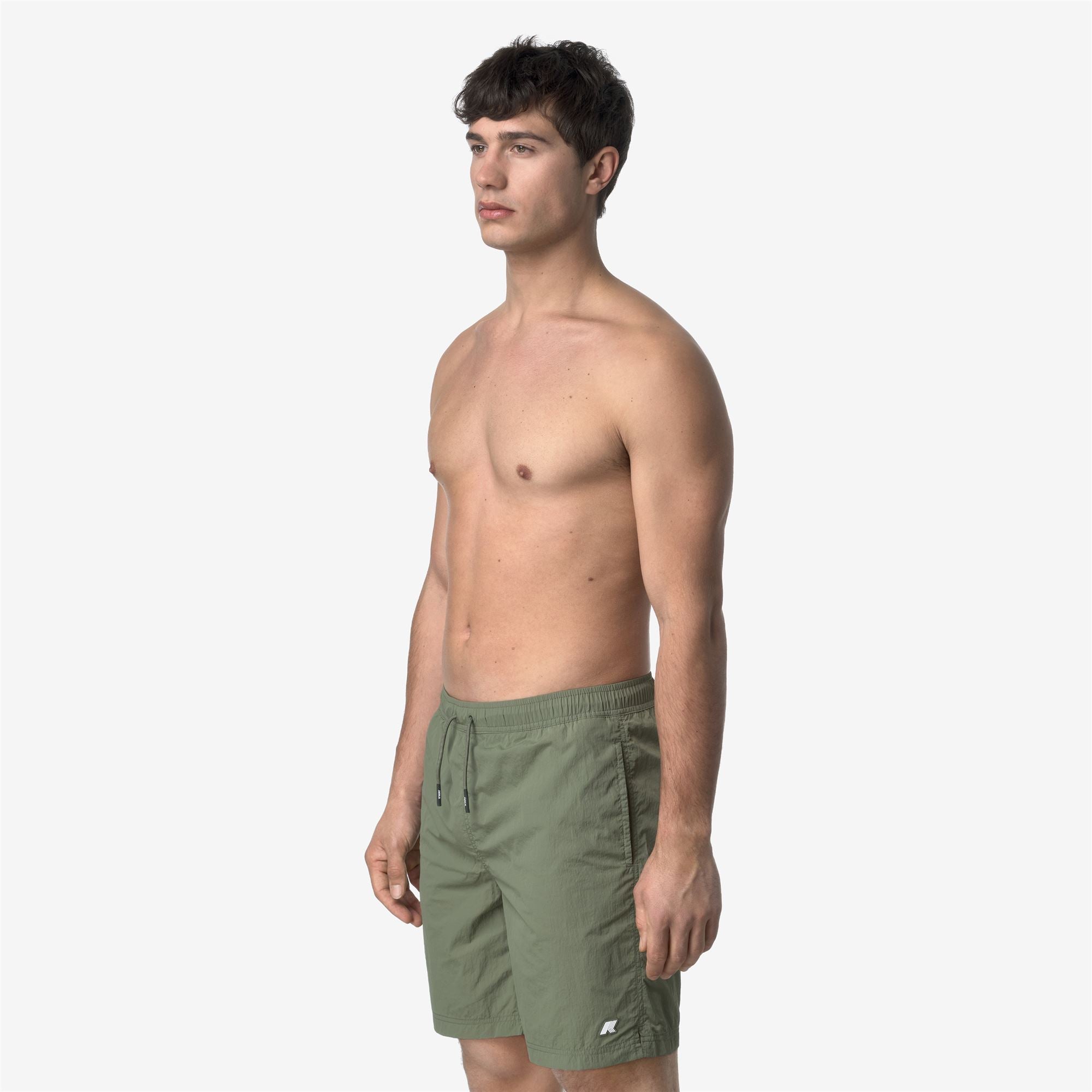 Bathing Suits_MAN_LENON BEACH_Swimming Trunks_Green Lichen - Commercial 5