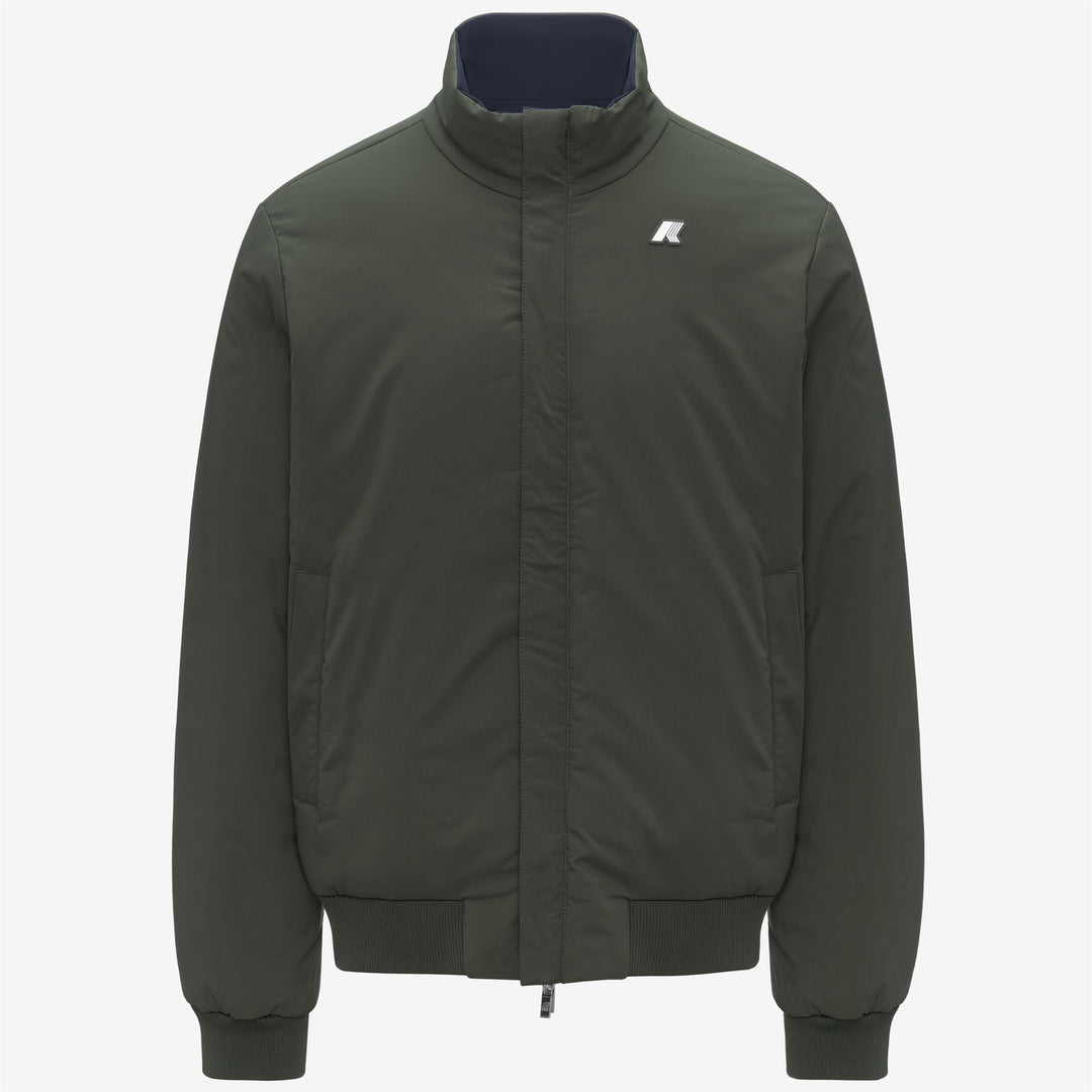 Chaqueta corta reversible azul para hombre con tejido repelente al agua main