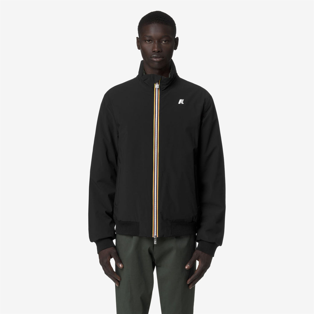 Chaqueta corta reversible negra para hombre con aislamiento main