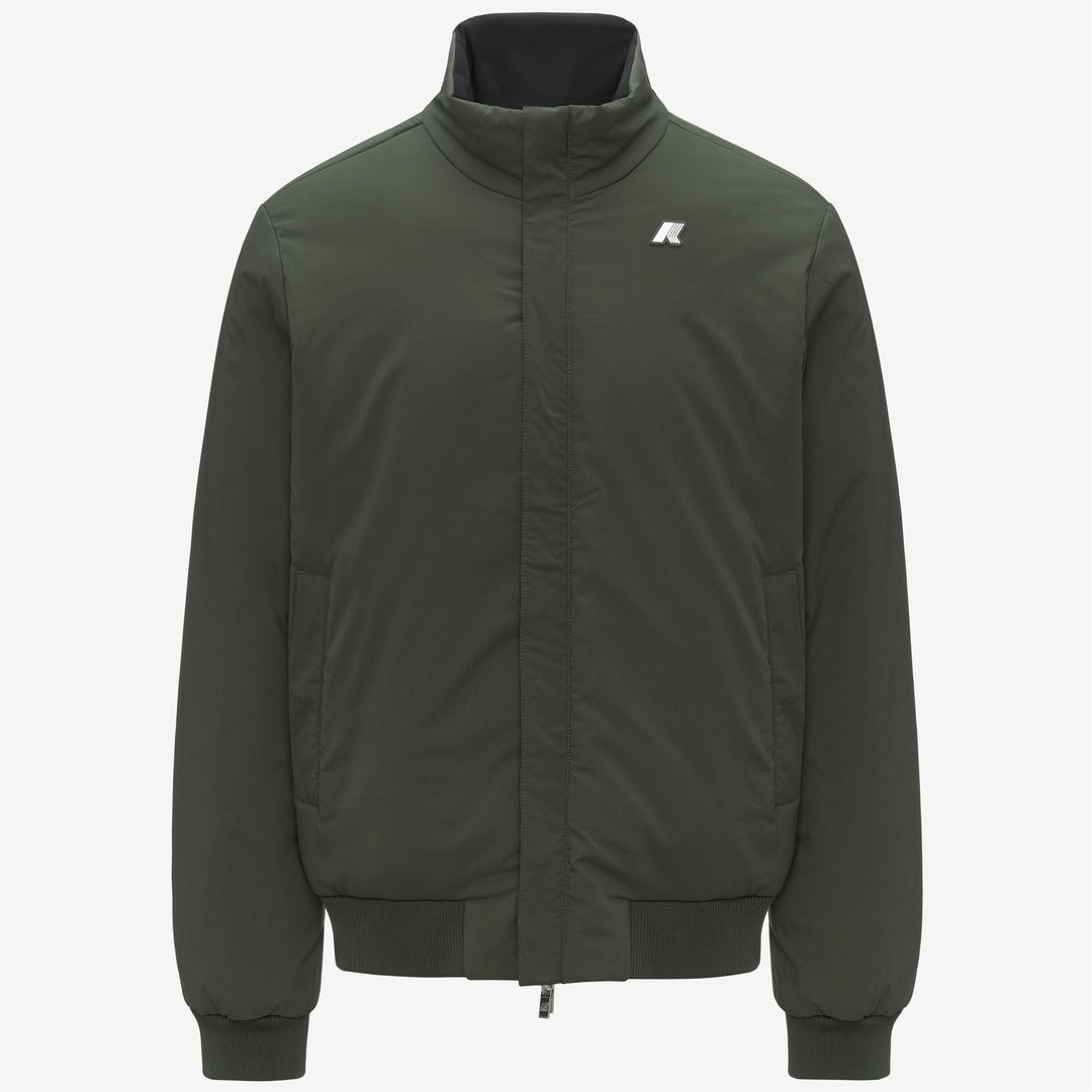 Chaqueta corta reversible negra para hombre con aislamiento main