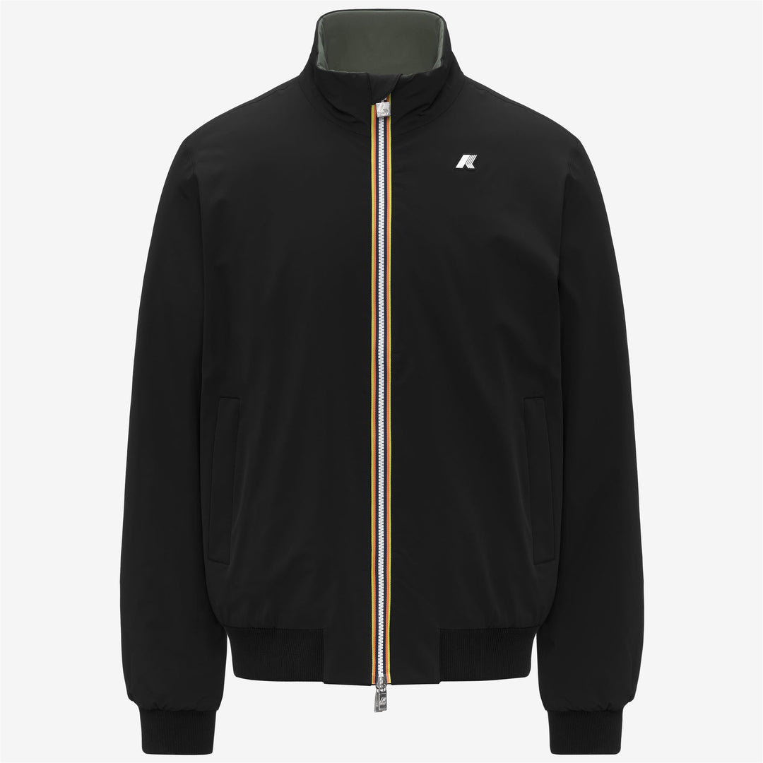 Chaqueta corta reversible negra para hombre con aislamiento 01