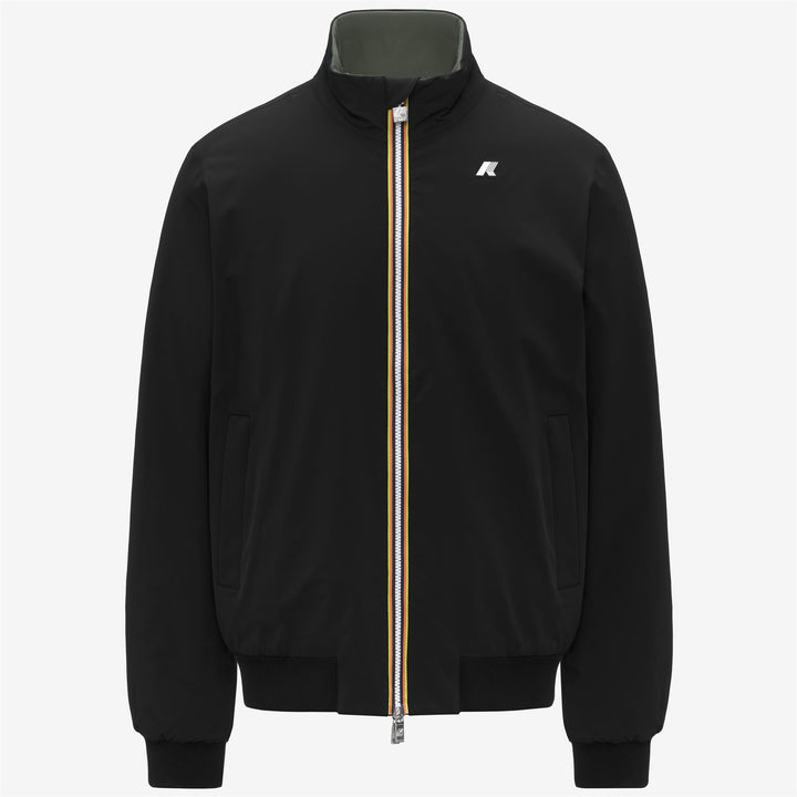 Chaqueta corta reversible negra para hombre con aislamiento 1