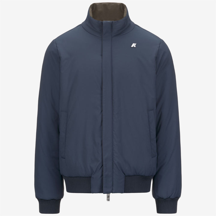 Chaqueta corta de invierno reversible para hombre color oliva negro 2