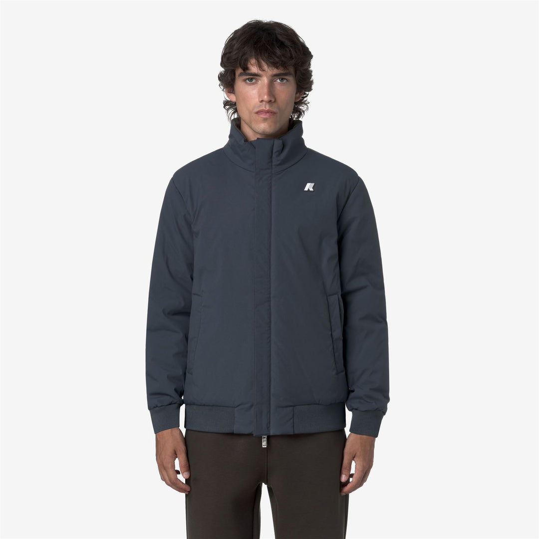 Chaqueta corta de invierno reversible para hombre color oliva negro main