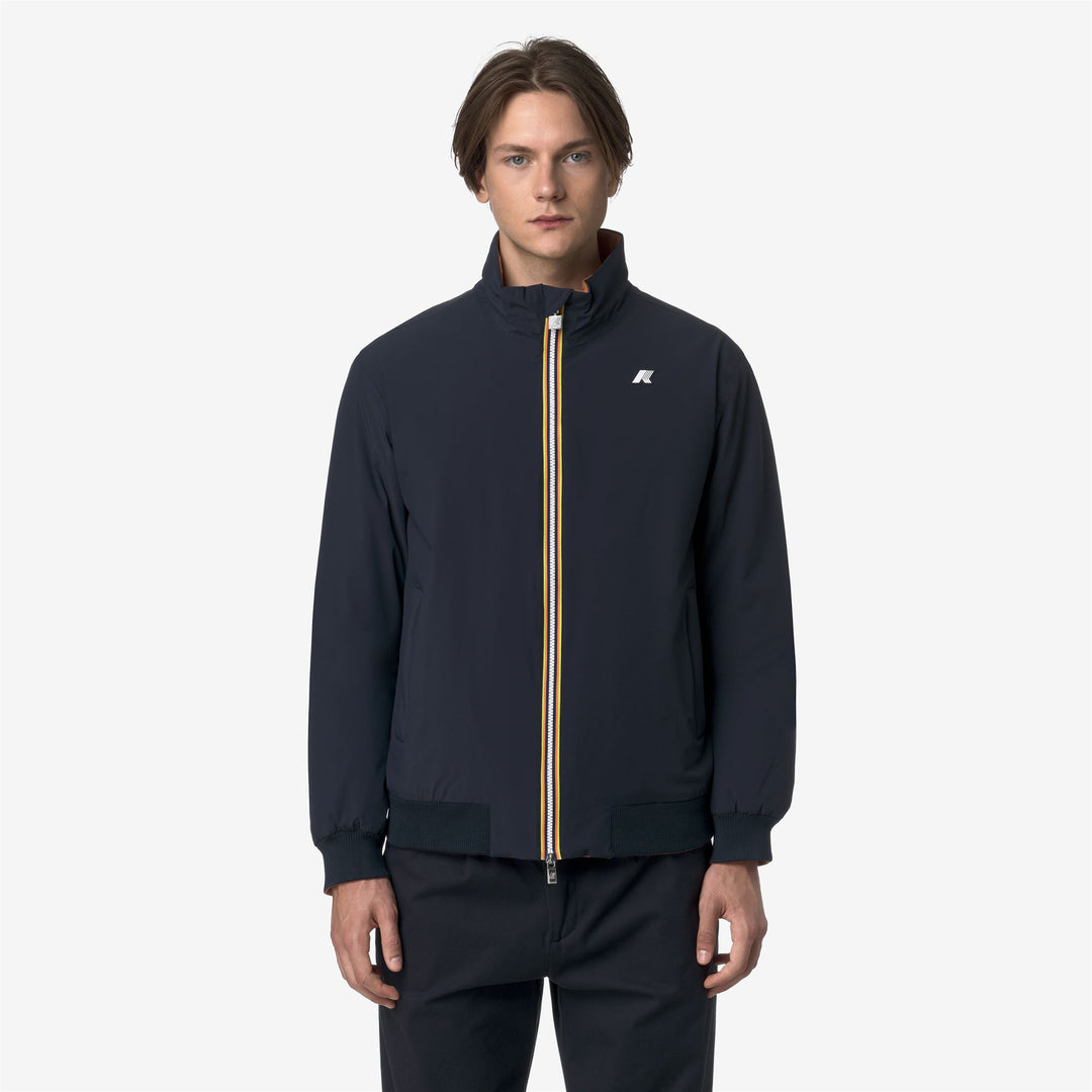 Chaqueta corta reversible azul para hombre con aislamiento main