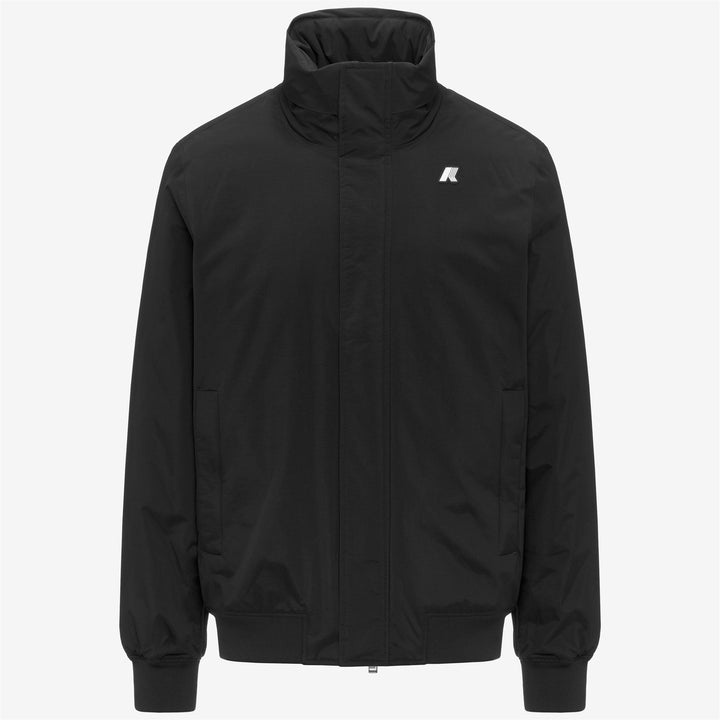 Chaqueta corta informal negra con capucha para hombre 1