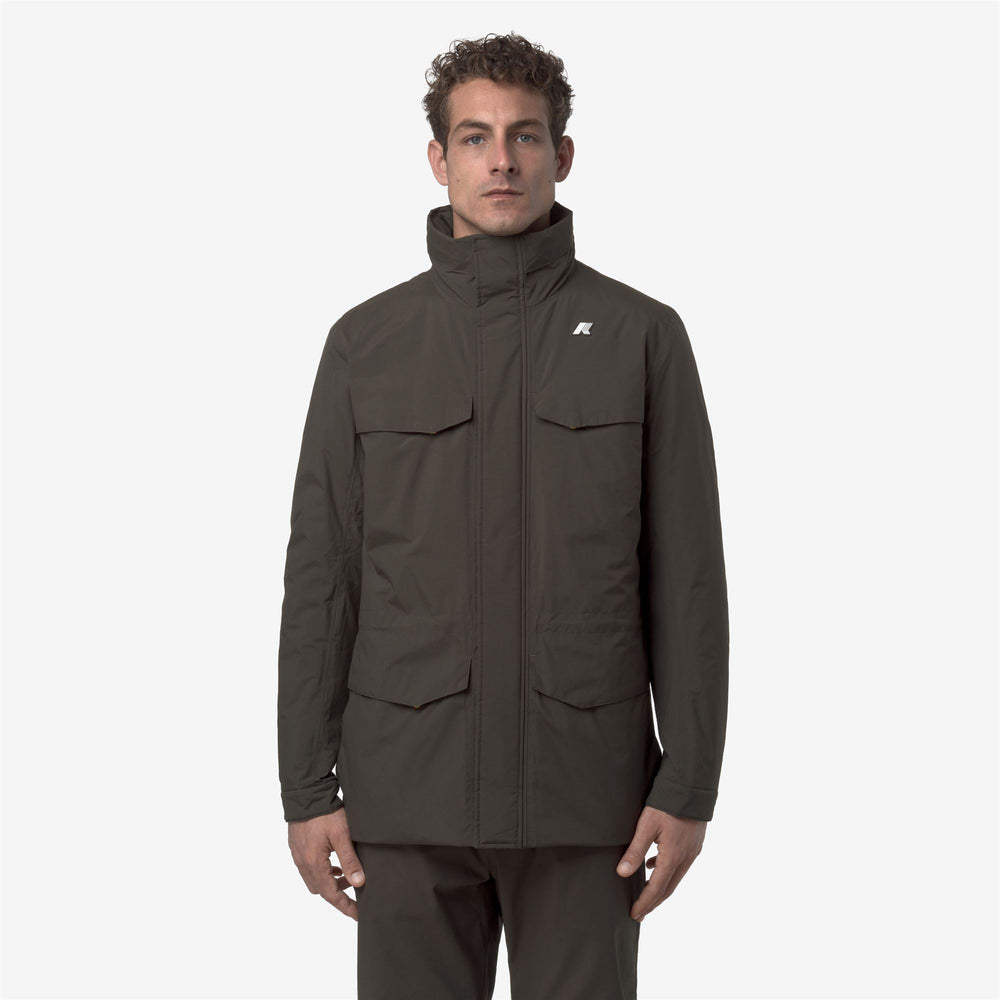 Black olive Men's Waterproof Field Jacket for Transitional Weather 02