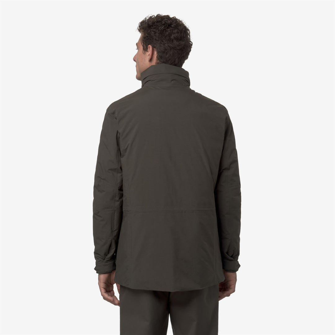 Chaqueta impermeable de campo para hombre, color oliva negro, para clima de transición main