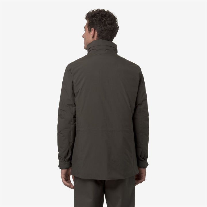 Chaqueta impermeable de campo para hombre, color oliva negro, para clima de transición 5