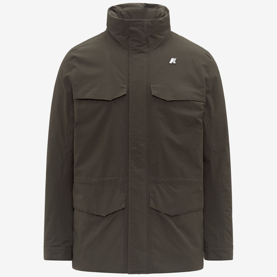 Chaqueta impermeable de campo para hombre, color oliva negro, para clima de transición 01