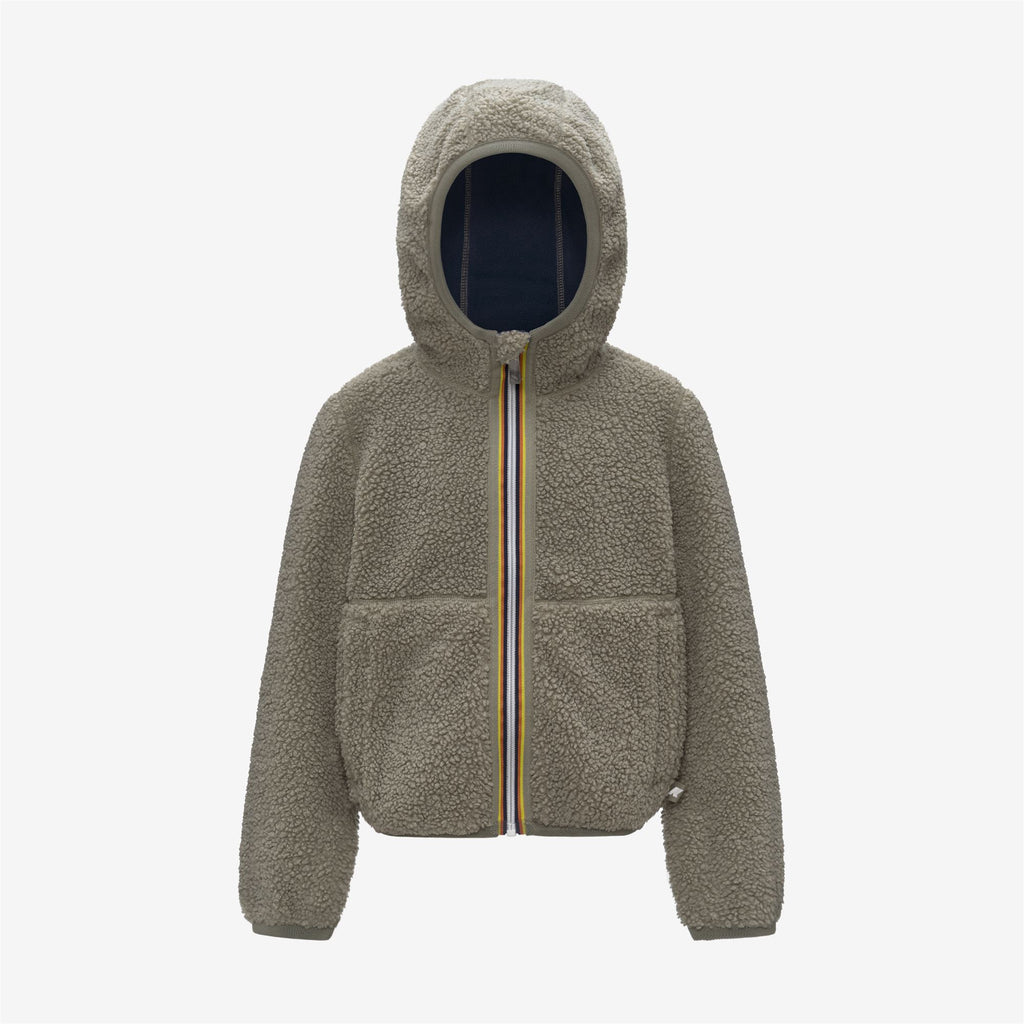 Fleece_BOY_P. JACK SHERPA POLAR DOUBLE_Hoodie Full Zip_Green Oak - Blue Deep Cobalt - Commercial 1