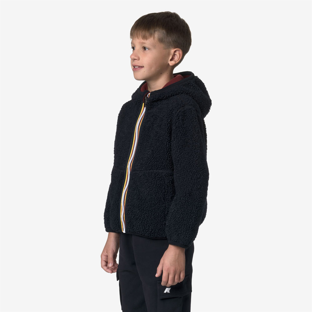 Fleece_BOY_P. JACK SHERPA POLAR DOUBLE_Hoodie Full Zip_Blue Depth - Red Syrah - Commercial 5