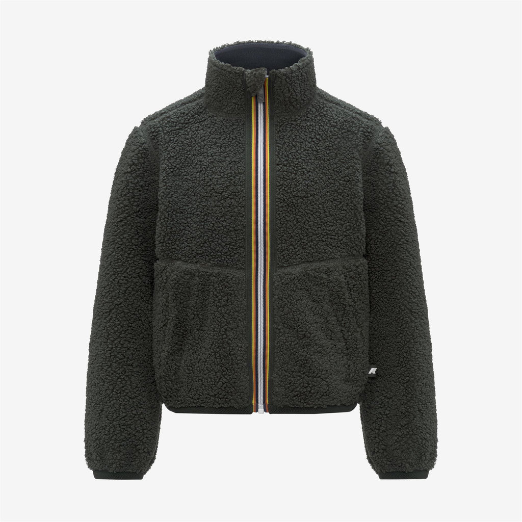 Fleece_BOY_P. PASCAL SHERPA POLAR DOUBLE_Jacket_GREEN BLACKISH  - Blue Airforce - Commercial 1