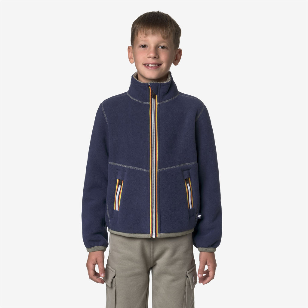 Fleece_BOY_P. PASCAL SHERPA POLAR DOUBLE_Jacket_Green Oak - Blue Deep Cobalt - Commercial 7