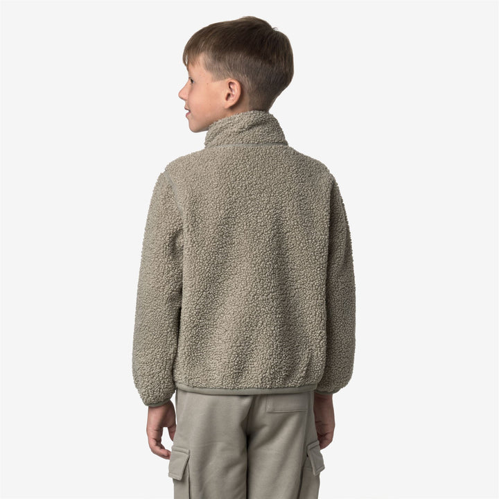 Green Boy's Reversible Sherpa Fleece Jacket for Outdoor Activities 6