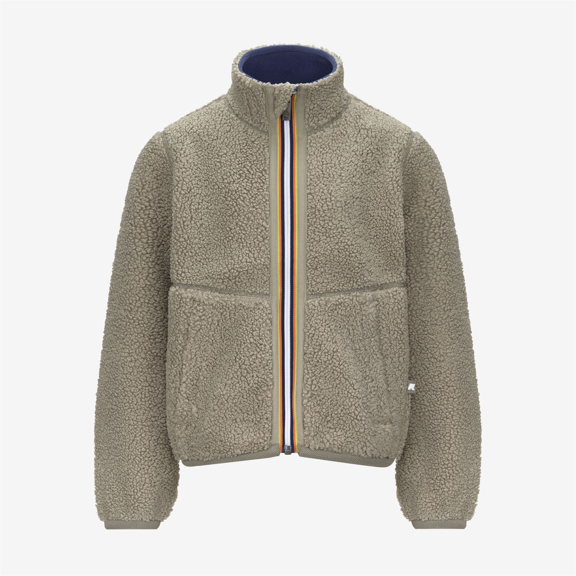Fleece_BOY_P. PASCAL SHERPA POLAR DOUBLE_Jacket_Green Oak - Blue Deep Cobalt - Commercial 1