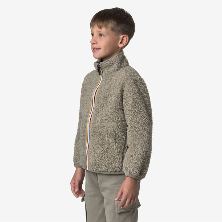 Green Boy's Reversible Sherpa Fleece Jacket for Outdoor Activities 5