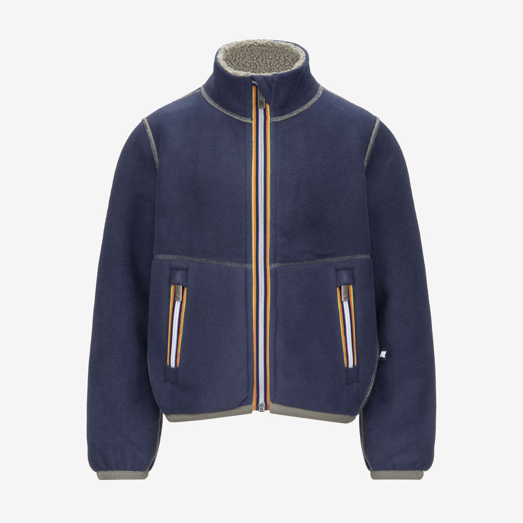 Fleece_BOY_P. PASCAL SHERPA POLAR DOUBLE_Jacket_Green Oak - Blue Deep Cobalt - Commercial 2